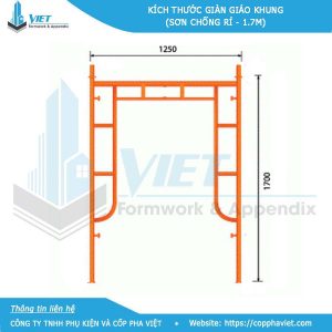 Khung giàn giáo sơn có đầu nối