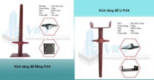 Kích giàn giáo pi34 đế U