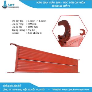 Trọng lượng mâm giàn giáo sơn - 9.2 kg