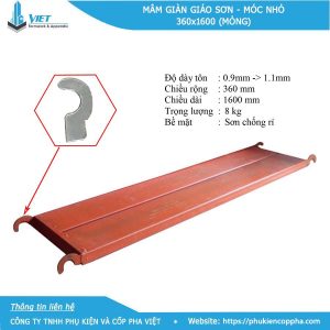 Trọng lượng mâm giàn giáo sơn - 8.0 kg